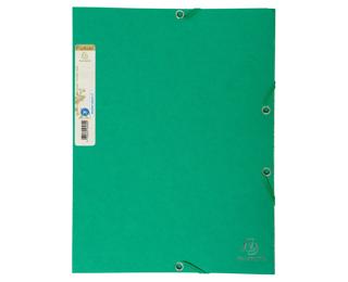 Chemise 3 rabats à élastique carte recyclée 380g/m2 Forever - A4 - Vert foncé